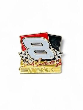 DALE ERNHARDT JR #8 Label Pin Hat Pin Collectable Race Care Driver 1 1/4" NASCAR